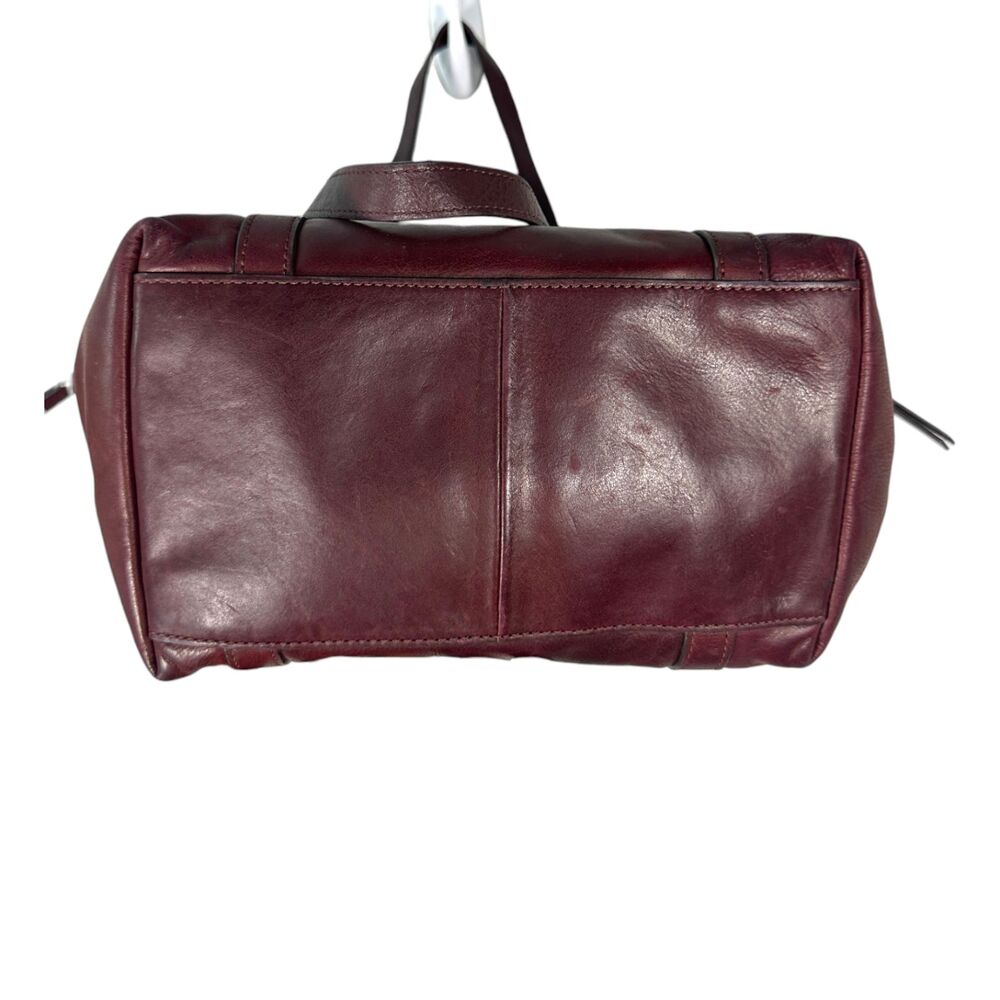 Fossil Caitlyn Leather Tote Handbag Burgundy Brandy Purse Bag - Picture 3 of 5
